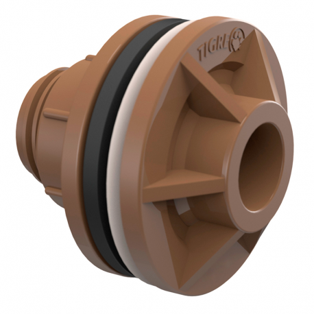 Adaptador Flange 1.1/2'' 50mm e Anel de Vedação Água PVC Marrom TIGRE