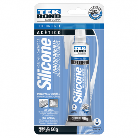 Silicone Acético 50g Transparente TEK BOND