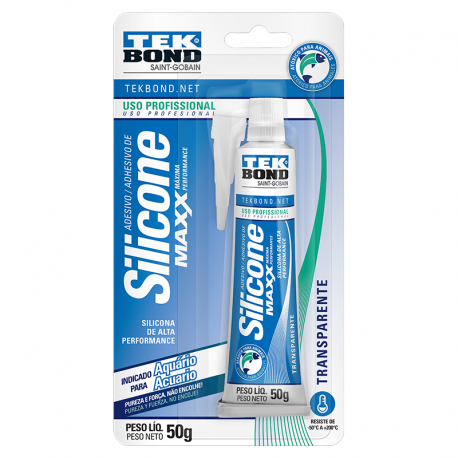 Silicone Aquário Maxx 50g Transparente TEK BOND