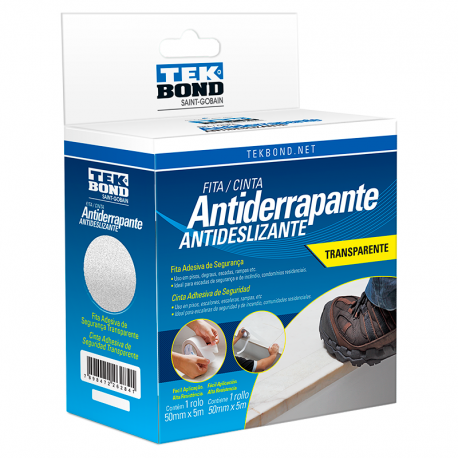 Fita Antiderrapante 50mmx5m Transparente TEK BOND