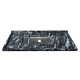 Pia Granito Borda Reta Dupla 122x57cm com Cuba Profundidade 14cm Preto Indiano KASA