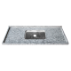 Pia Granito Borda Reta Dupla 122x57cm com Cuba Profundidade 14cm Branco Dallas KASA