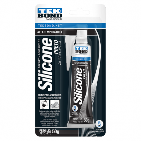 Silicone Acético Alta Temperatura 50g Preto TEK BOND