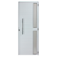 Porta Lambril com Visor Lateral Fechadura Rolete e Puxador Alumínio Branco Direita 210x080cm ALIANCE