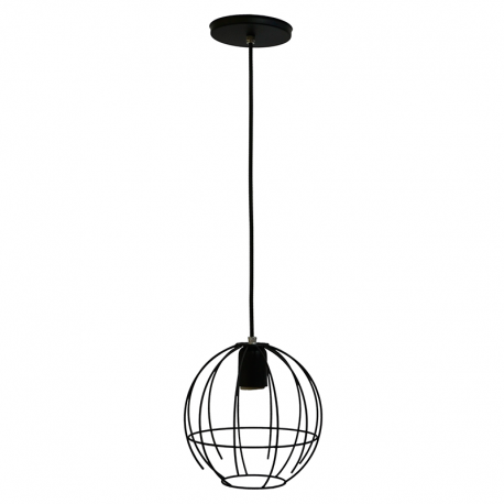 Pendente Aramado Bola Preto para 1 Lâmpada 891101/550 PAVILONIS