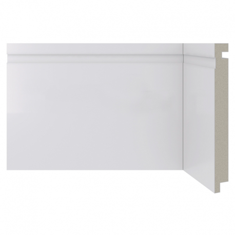 Rodapé de Poliestireno 150x16mm Barra com 2,40m Branco 480RP/BR SANTA LUZIA