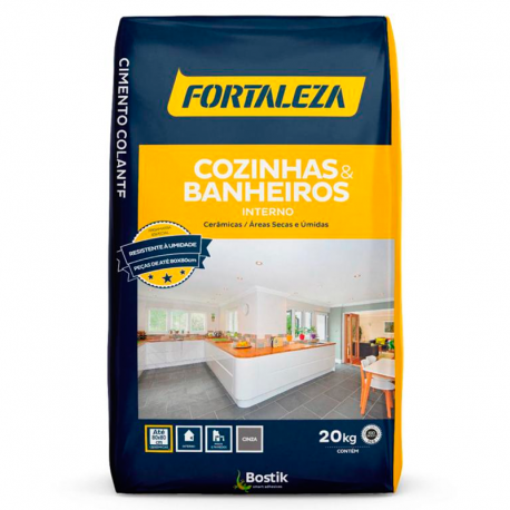 Argamassa Cozinhas e Banheiros 20kg Cinza FORTALEZA