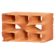Elemento Vazado Diagonal em Xis 25x18x6,8cm CERÂMICA MARTINS