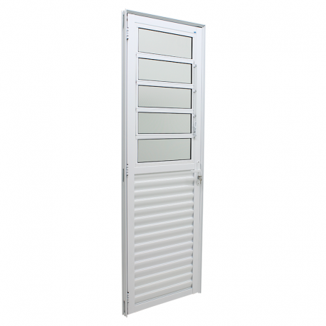 Porta Basculante 215x0,80cm Esquerda Caribe Max Alumínio Branco PSB JAP