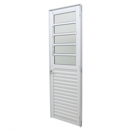 Porta Basculante 215x0,80cm Direita Caribe Max Alumínio Branco PSB JAP