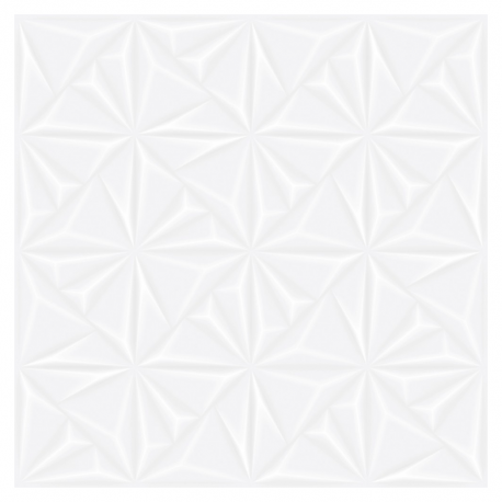 Porcelanato 72x72cm Classic White Deco AR72056 Acetinado Extra VIA ROSA