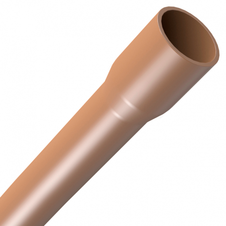 Tubo 1.1/2'' 50mm Água PVC Marrom Barra com 3m TIGRE