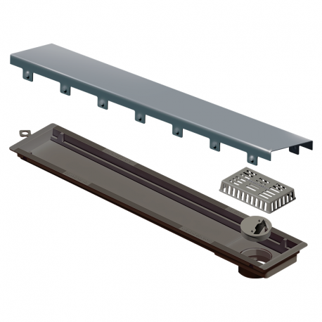 Ralo Linear Sifonado Versatile com Tampa Inox 50cm ELLEVE