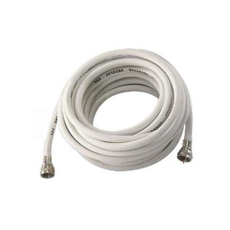 Conjunto de Cabo Coaxial RG59 47% Branco com 3m 7289 INTERNEED