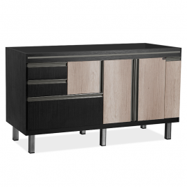 Gabinete New Elegance para Pia de 1,50m Nero e Barrique LOCATT