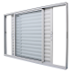 Veneziana 3 Folhas 120x120cm Caribe Max Alumínio Branco V3 JAP