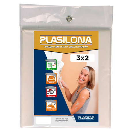 Lona Plástica Cortada 3x2m Transparente PLASITAP