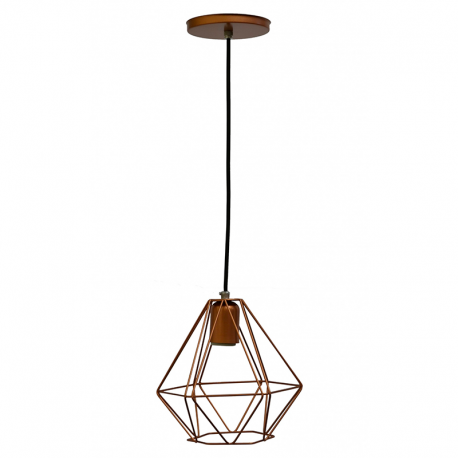 Pendente Aramado para 1 Lâmpada Diamante Cobre 891402/550 PAVILONIS