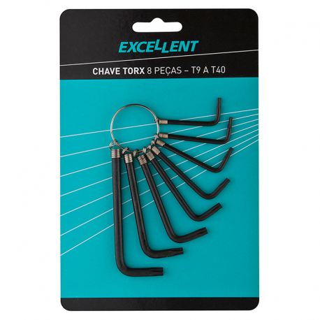 Jogo de Chave Allen 8 Peças 1,5 a 6,0mm EDA
