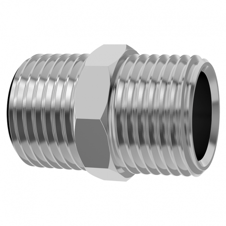 Niple Duplo Latão Cromado 1/2'' BLUKIT