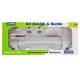 Kit Design & Banho 6 Peças Branco/Cristal ALUPOX