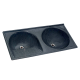 Tanque Duplo Marmofibra 102x50cm TM102CN Cinza Nobre DECORALITA