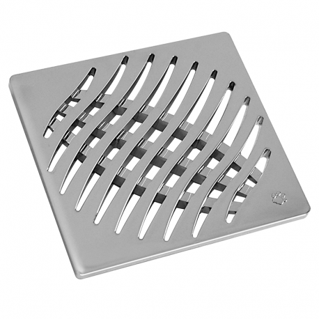 Grelha Quadrada 150mm PVC Cromada TIGRE