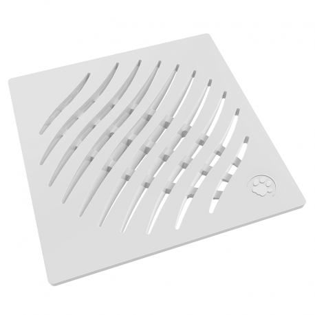 Grelha Eco Quadrada 100mm PVC Branca TIGRE