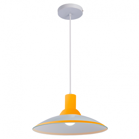 Pendente Ice Vidro 30x120 Branco e Amarelo STARTEC