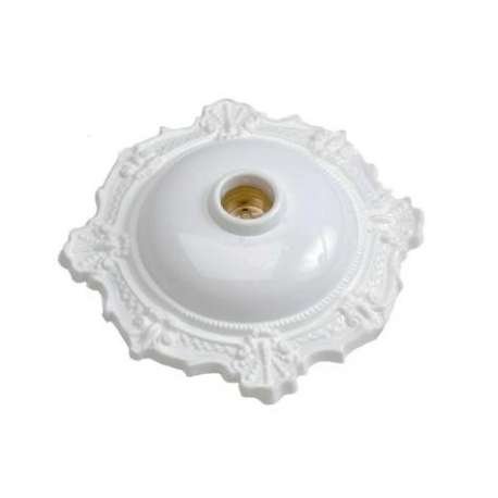 Plafonier Plástico BVC Branco com Soquete E-27 857001/500 PAVILONIS