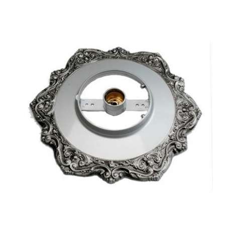Plafonier Plástico com Soquete E-27 Prata 852106/500 PAVILONIS