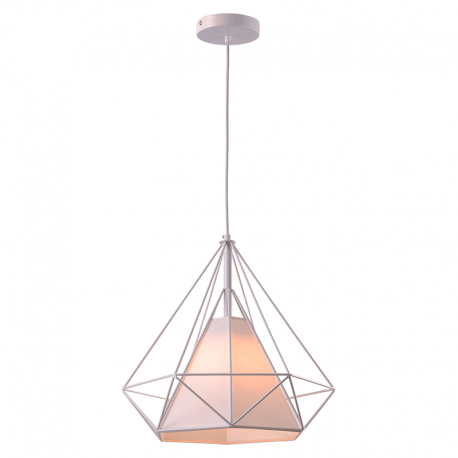 Pendente Aramado Piramidal 38cm Branco STARTEC