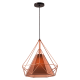 Pendente Aramado Piramidal 38cm Cobre e Café STARTEC