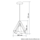 Pendente Aramado Piramidal 38cm Cobre e Café STARTEC
