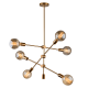Pendente Circuit Hastes Articulado para 6 Lâmpadas Dourado 149260070 STARTEC