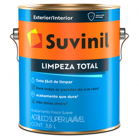 Tinta Látex Acrílico Premium Fosco Limpeza Total Branco 3,6L SUVINIL