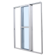 Porta Correr Caribe Max com Fecho Concha Alumínio Branco 2,15x200cm PC3 JAP