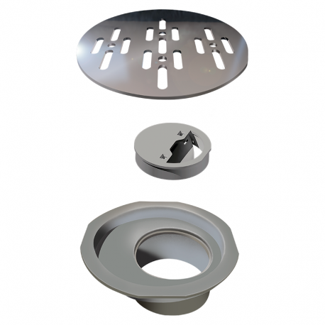 Grelha para Caixa Sifonada Redonda Polida 100mm ELLEVE