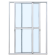 Porta de Correr 215x120cm com Fechadura Caribe Max Alumínio Branco PC2 JAP