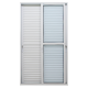 Porta Correr Veneziana 215x150cm com Fechadura Caribe Max Alumínio Branca PV3 JAP