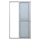 Porta Correr Veneziana 215x150cm com Fechadura Caribe Max Alumínio Branca PV3 JAP