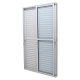 Porta Correr Veneziana 215x150cm com Fechadura Caribe Max Alumínio Branca PV3 JAP
