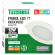 Painel LED Embutir 17 Redondo 12W Bivolt 3000K Luz Amarela 15090167 TASCHIBRA
