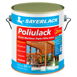 Verniz Poliulack Marítimo Triplo Filtro Solar Brilhante 3,6L SAYERLACK