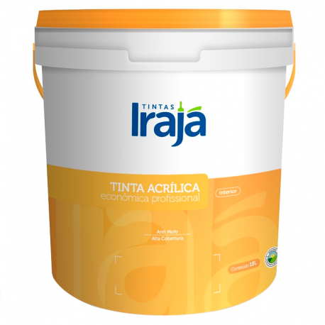 Tinta Látex Acrílico Economico Balde 18L Branco IRAJA