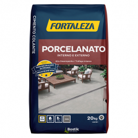 Argamassa Porcelanato Interno e Externo 20kg Cinza FORTALEZA