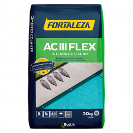 Argamassa Colante ACIII Flex Interna e Externa 20kg Cinza FORTALEZA