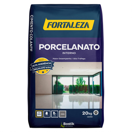 Argamassa Porcelanato Interna 20kg Cinza FORTALEZA