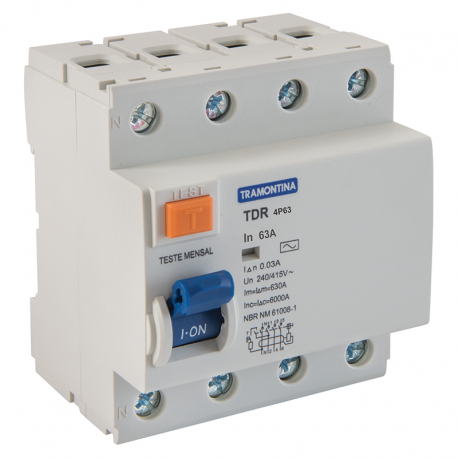 Interruptor DR TR-63 4P 63A 30MA 6KA TRAMONTINA
