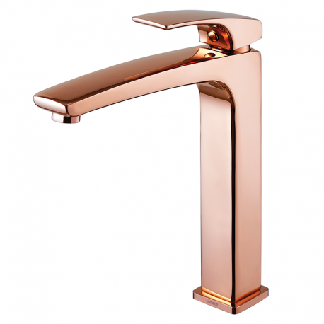 Misturador Monocomando para Lavatório Cuba de Apoio Loren Live 2877 R89 Rose Gold LORENZETTI